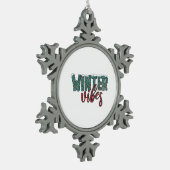 Ornement Flocon De Neige Vibes d'hiver de Noël (Gauche)