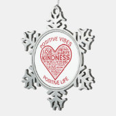 Ornement Flocon De Neige Vibes positives Vie positive (Vue impression)