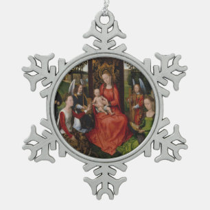 Ornement Flocon De Neige Vierge et enfant de Saints Catherine d'Alexandrie