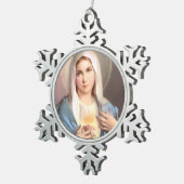 ORNEMENT FLOCON DE NEIGE VIERGE MARIE BÉNI (Vue impression)