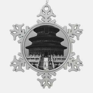 Ornement Flocon De Neige Vieux Chine Pékin Temple du Ciel