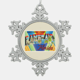 Ornement Flocon De Neige Vieux souvenir de Vintage voyage de la Région des