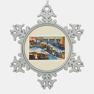 Ornement Flocon De Neige Vieux voyage de Harwichport Cape Cod le