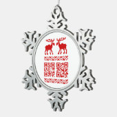 Ornement Flocon De Neige Vilain Sweater QR Code Bonne année! (Vue impression)