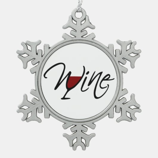 ORNEMENT FLOCON DE NEIGE VIN (Devant)