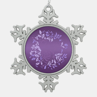 Ornement Flocon De Neige Violet Rose