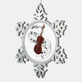 Ornement Flocon De Neige Violoncelle (Vue impression)