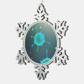 Ornement Flocon De Neige Virus magnifié (Vue impression)