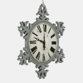Ornement Flocon De Neige Visage d'horloge (Gauche)
