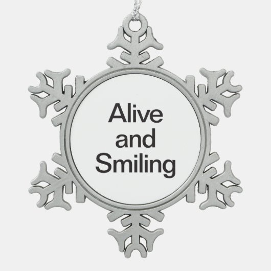 Ornement Flocon De Neige vivant et souriant (Devant)