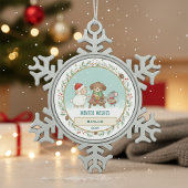 Ornement Flocon De Neige Vœux d'hiver