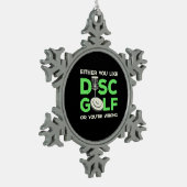 Ornement Flocon De Neige Vous Aimez Disk Golf (Gauche)