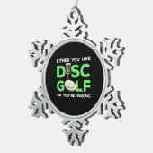 Ornement Flocon De Neige Vous Aimez Disk Golf (Vue impression)