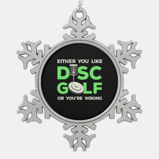 Ornement Flocon De Neige Vous Aimez Disk Golf (Devant)