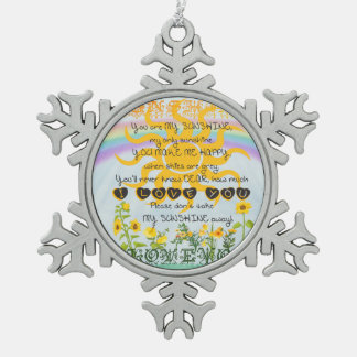 Ornement Flocon De Neige Vous Êtes Mon Soleil