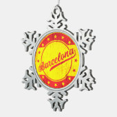 Ornement Flocon De Neige Voyageur mondial - Barcelone, Espagne (Vue impression)