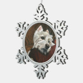 Ornement Flocon De Neige Westie sur canapé (Vue impression)