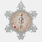 Ornement Flocon De Neige Whimsical Elegant Pink & Gold Pastel Nutcracker (Devant)