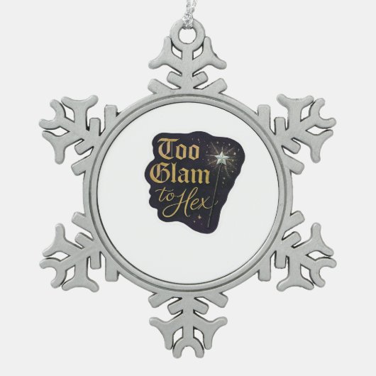 Ornement Flocon De Neige Whimsigoth Imaginaire Forêts mystiques, lunes et m (Devant)