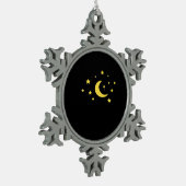 Ornement Flocon De Neige Whimsigoth Night Sky Sun Moon Witchy (Gauche)