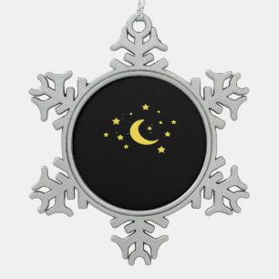 Ornement Flocon De Neige Whimsigoth Night Sky Sun Moon Witchy