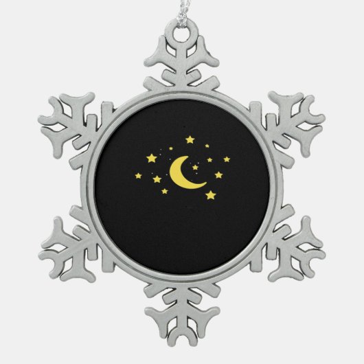 Ornement Flocon De Neige Whimsigoth Night Sky Sun Moon Witchy (Devant)