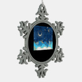 Ornement Flocon De Neige Whimsigoth Nuages Sun Moon Witchy Classic (Gauche)