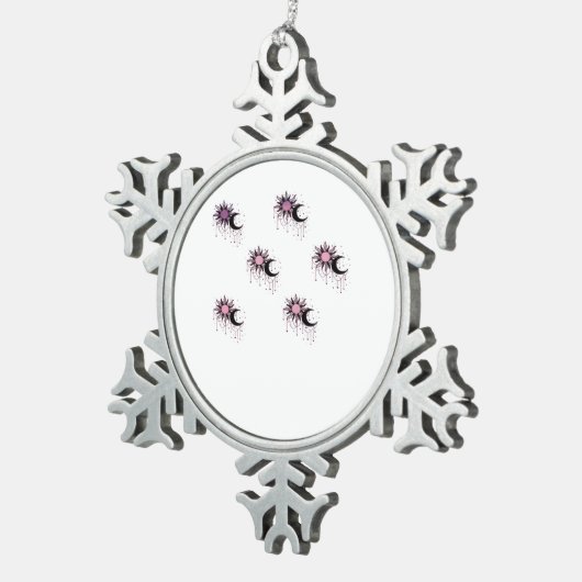 Ornement Flocon De Neige Whimsigoth Sun Moon Witchy (Vue impression)
