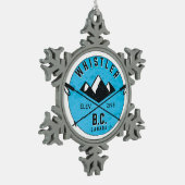 Ornement Flocon De Neige Whistler Colombie-Britannique Canada Ski (Gauche)