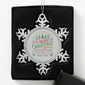 Ornement Flocon De Neige White Christmas Wallace Et Davis Haynes Sister
