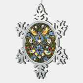 Ornement Flocon De Neige William Morris, Strawberry Thief (Vue impression)