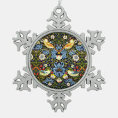 Ornement Flocon De Neige William Morris, Strawberry Thief (Devant)