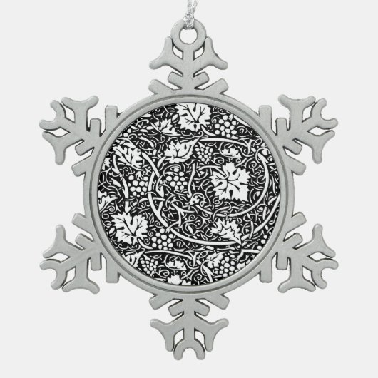 Ornement Flocon De Neige William Morris Vin de raisin noir blanc (Devant)