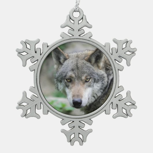 Ornement Flocon De Neige Wolf_011 (Devant)