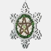 Ornement Flocon De Neige Yuletide Pentacle (Vue impression)