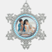 Ornement Flocon De Neige Zig Zag Motif Photo Keepsaké (Devant)