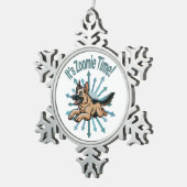 Ornement Flocon De Neige Zoomie Time German Shepherd (Vue impression)