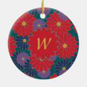 Ornement floral à automne scintillant (Dos)