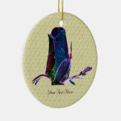 Ornement floral bleu rose électrique (Droite)