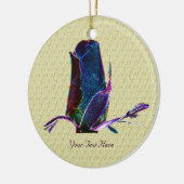 Ornement floral bleu rose électrique (Gauche)