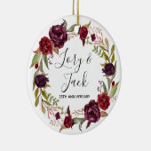 Ornement floral de Noël pour l'anniversaire de (Droite)