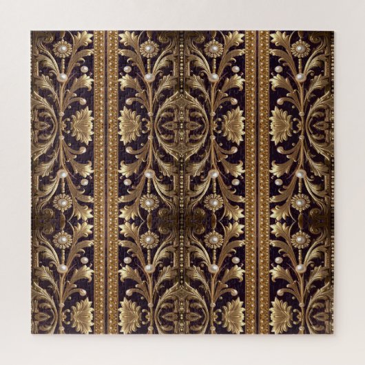 Ornement Floral Doré Puzzle (Vertical)