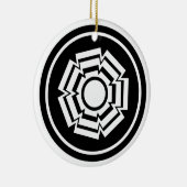 Ornement Floral Groove, noir et blanc (Droite)