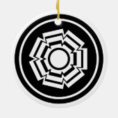 Ornement Floral Groove, noir et blanc (Dos)