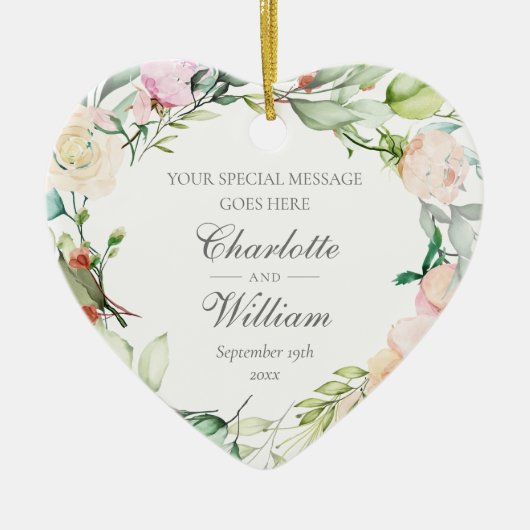 Ornement floral Mariage Anniversaire (Devant)