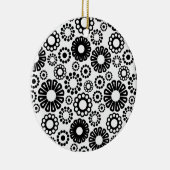 Ornement floral noir et blanc (Droite)