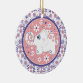 Ornement floral rose violet élégant Eléphant (Droite)