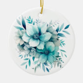 Ornement floral turquoise clair (Devant)