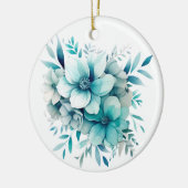Ornement floral turquoise clair (Gauche)