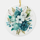 Ornement floral turquoise clair (Devant)